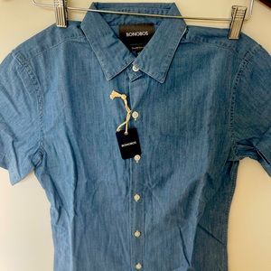 Bonobos Men XS Shirt with Tags blue Tailored Fit